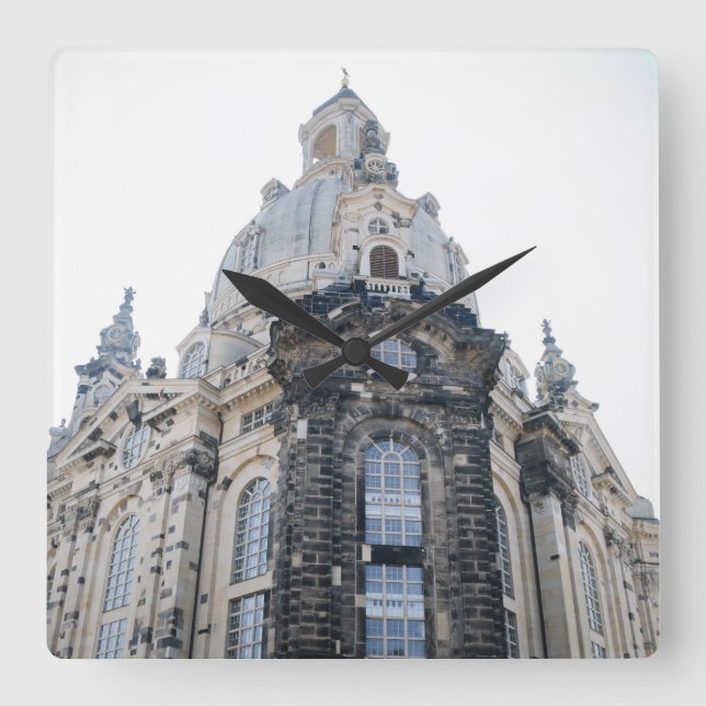Dresden Cathedral Wall Clock Fyrkantig Klocka (Framsida)