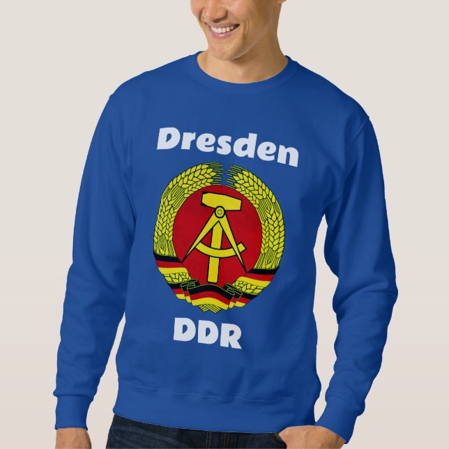 Dresden, DDR, Dresden, Tyskland - Öster German Oss Lång Ärmad Tröja (Framsida)