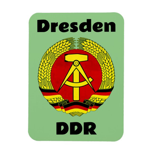 Dresden, DDR, Dresden, Tyskland - Öster German Oss Magnet (Vertikal)
