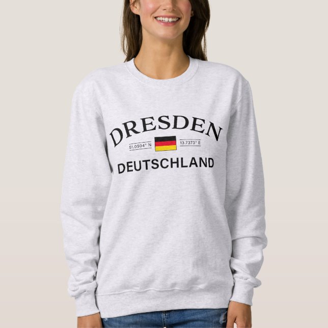 Dresden Deutschland Coordinates German T Shirt (Framsida)