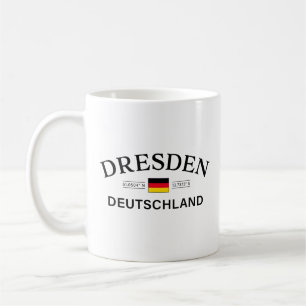 Dresden Deutschland Koordinater Tyska Kaffemugg