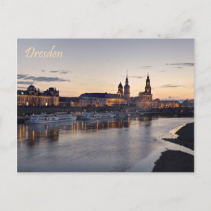 Dresden Elbe view Vykort