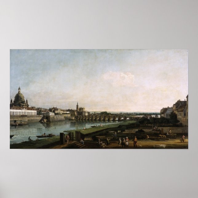 Dresden Elbufer Vedute - Canaletto - Bellotto Poster (Framsidan)