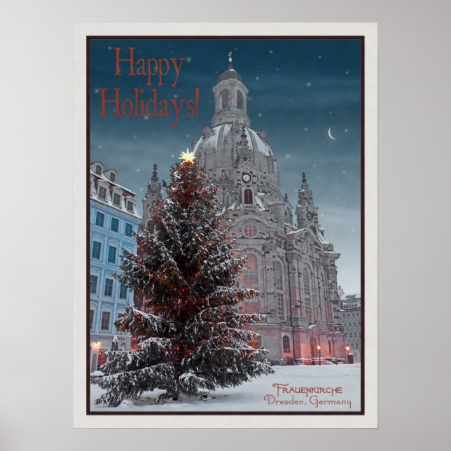 Dresden - Frauenkirche Tannenbaum - HH WB Poster (Framsidan)