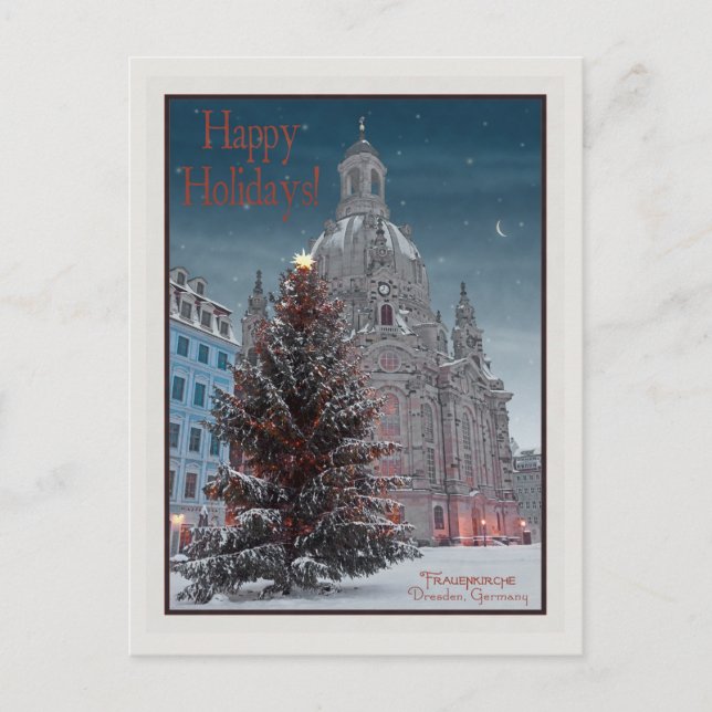 Dresden - Frauenkirche Tannenbaum - HH WB Vykort (Framsida)
