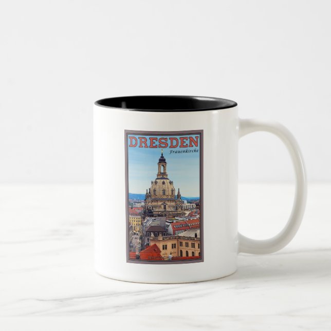 Dresden - Frauenkirche Två-Tonad Mugg (Höger)
