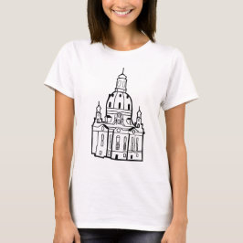 "Dresden Frauenkirche, Tyskland" | Minimalistisk k T Shirt