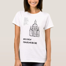 "Dresden Frauenkirche, Tyskland" | Minimalistisk k T Shirt