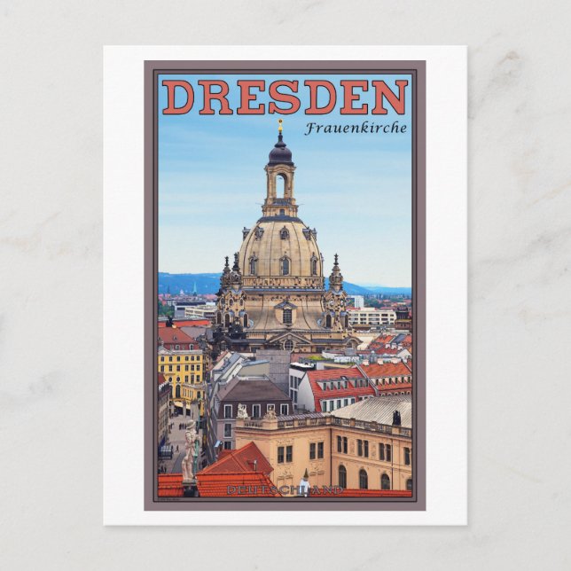 Dresden - Frauenkirche Vykort (Framsida)