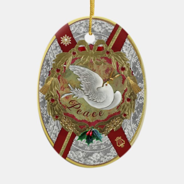 Dresden 'Normandy' Peace Dove Ornament (Framsidan)