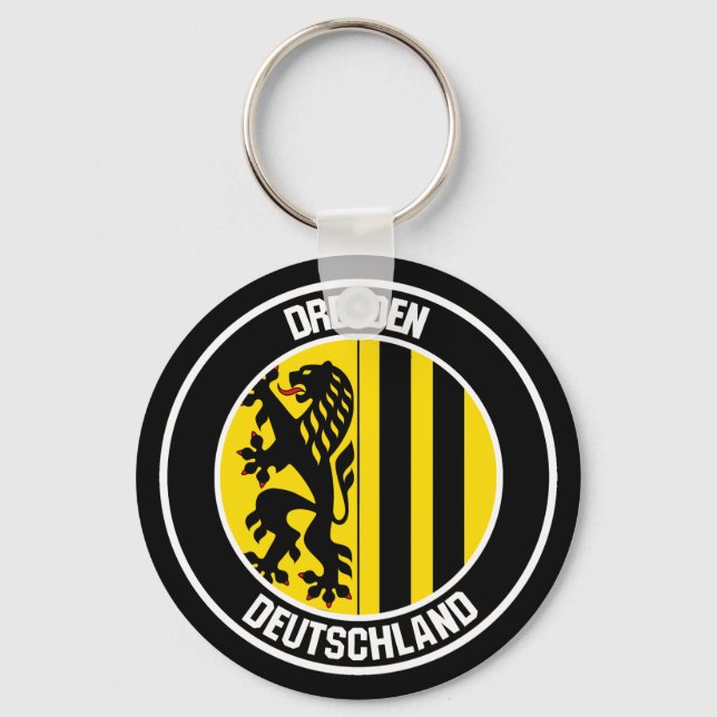Dresden Round Emblem Nyckelring (Framsida)