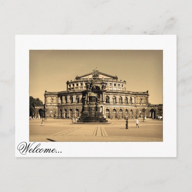 Dresden Semperopera på teatertorget Vykort (Framsida)