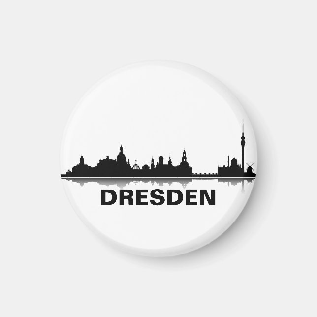 Dresden Skyline Kühlschrank Magnet (Framsidan)