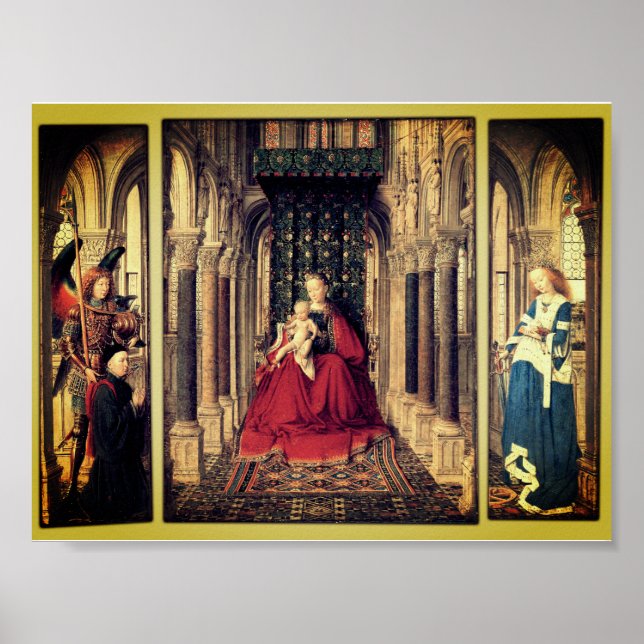 Dresden Triptych (från Jan van Eyck, 1437); Poster (Framsidan)