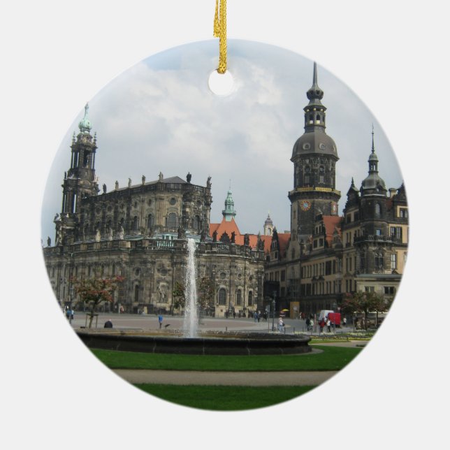 Dresden Tyskland Julgransprydnad Keramik (Baksidan)
