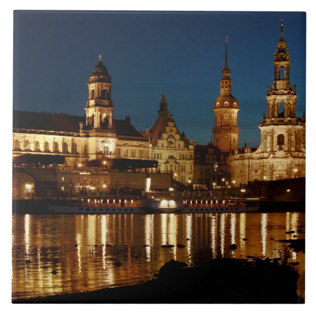 Dresden Tyskland Kakelplatta (Framsidan)