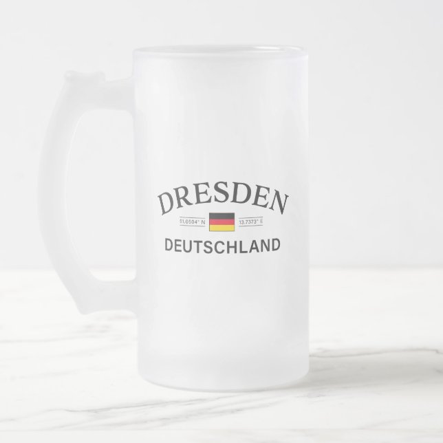 Dresden Tyskland Koordinater Tyska Frostat Ölglas (Vänster)