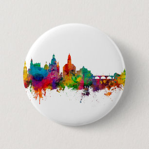 Dresden Tyskland Skyline Knapp