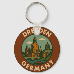 Dresden Tyskland Stad Konst Nyckelring