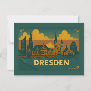 Dresden Tyskland Stad Konst Vykort