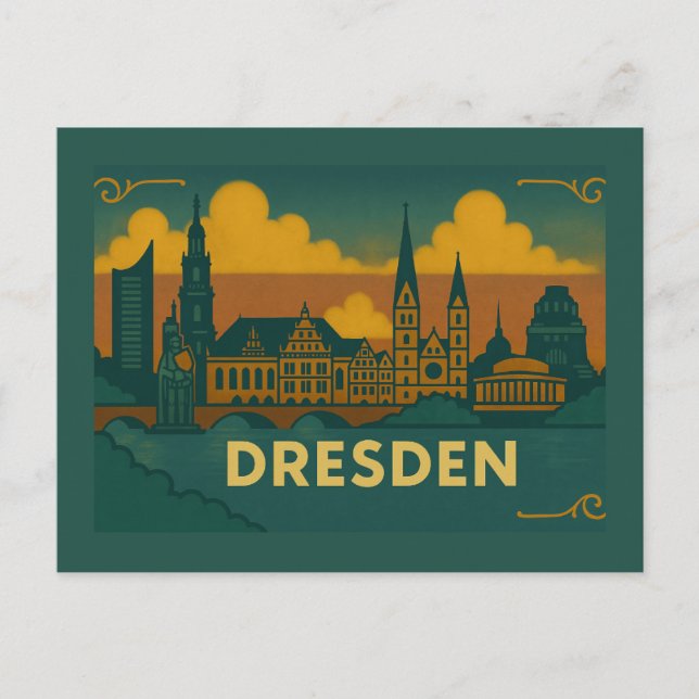 Dresden Tyskland Stad Konst Vykort (Framsida)