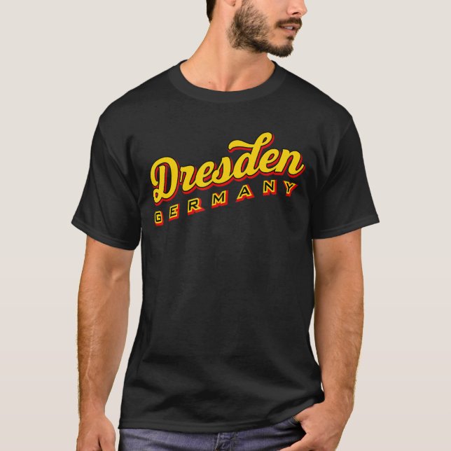 Dresden Tyskland T Shirt (Framsida)