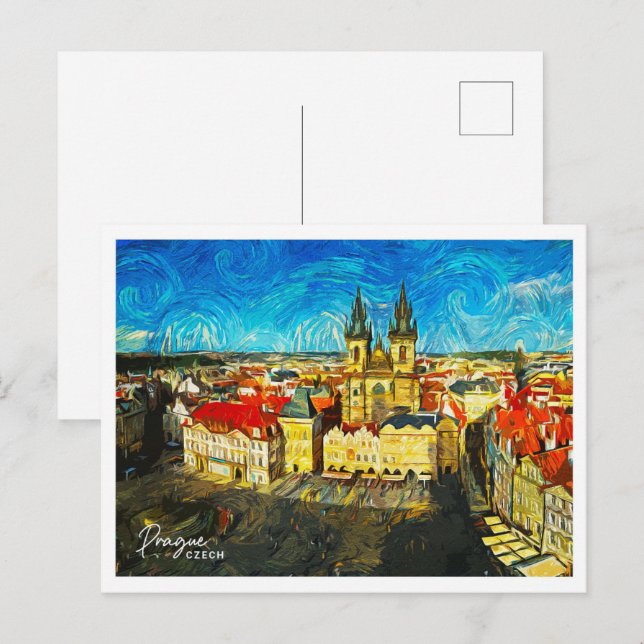 Dresden Tysklanda, vackra oljefärg liggande Vykort (Fram/baksida)