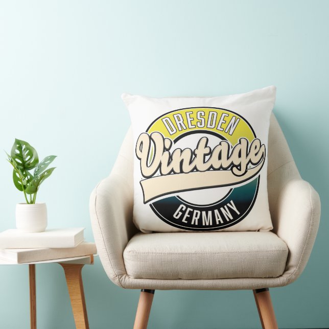 Dresden vintage stil logotyp kudde (Stol)