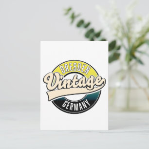 Dresden vintage stil logotyp vykort