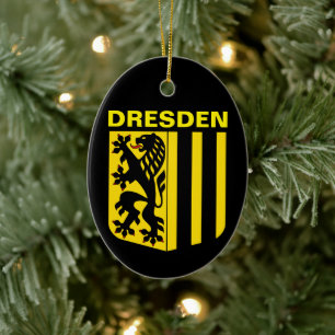 Dresdens vapen, Tyskland Julgransprydnad Keramik