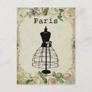 Dresformulär vintage Paris Mode Vykort