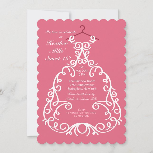 Dresinbjudan till Party Inbjudningar (Framsida)