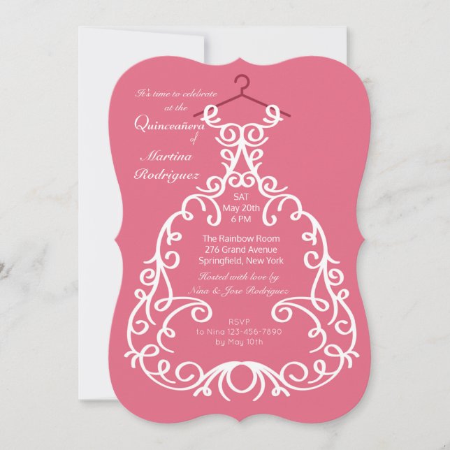 Dresinbjudan till Party Inbjudningar (Framsida)