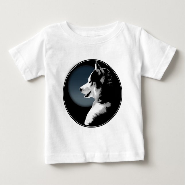 Dress baby Husky Tootoo Bodykostdräkt Husky Puppy  Tee Shirt (Framsida)