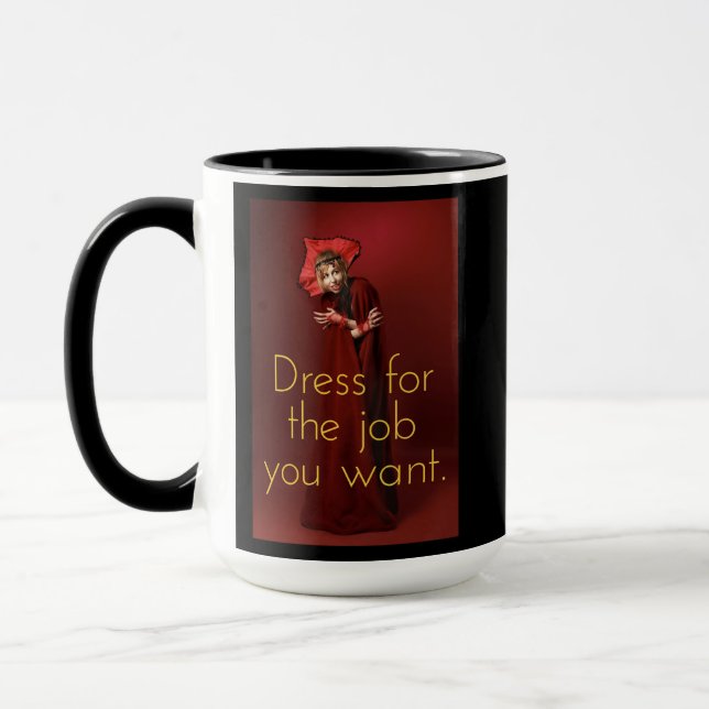 Dress för jobbet du vill ha: vampyr mugg (Vänster)