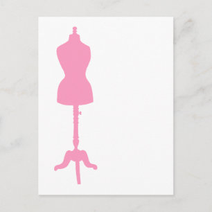 Dress Form Silhouette II - Rosa Vykort