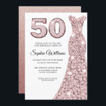 Dress-kvinnor i ro Guld 50:e Födelsedagsfesten Inbjudningar<br><div class="desc">Dress-kvinnor i Ro i 50:e Födelsedagsfest inbjudan Variationer i inbjudan och matchande artiklar i vår butik</div>