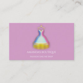 Dress Logotyp Mode Boutique Event Guld Violet Visitkort