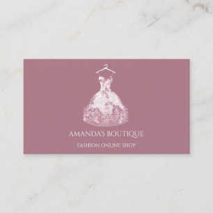 Dress Logotyp Mode Boutique Online Shop Ro Snöre Visitkort