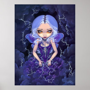 Dress of Storms ART PRINT Gothic Fairy Poster