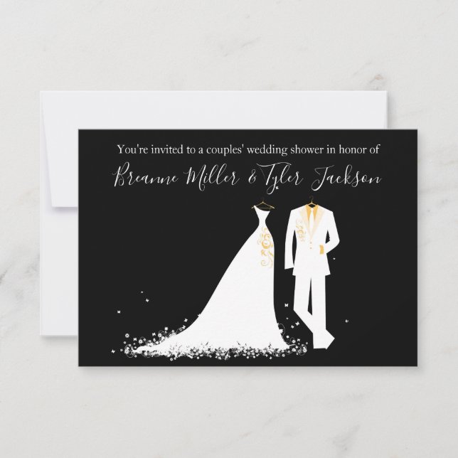 Dress & Tux - 3 x 5 Par Möhippa Inbjudningar (Framsida)