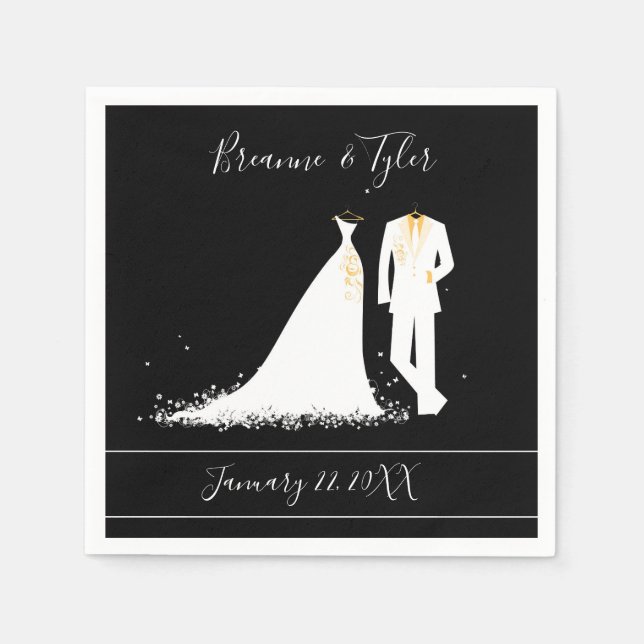 Dress & Tux - Cocktail Napkin Pappersservett (Framsidan)