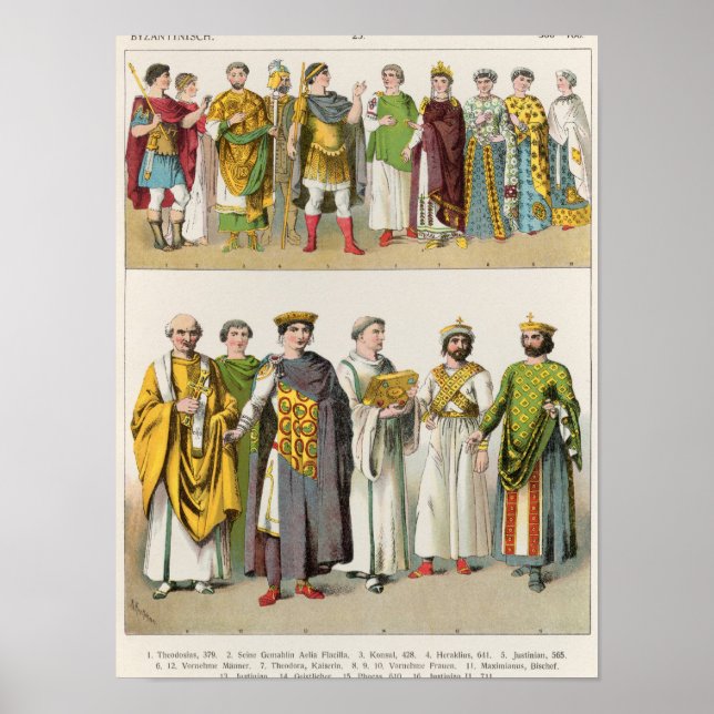 Dress vid bysantinska domstolen poster (Framsidan)