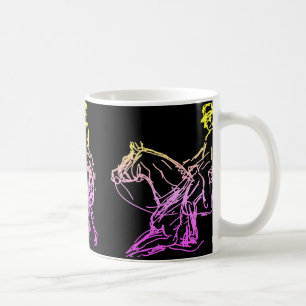 Dressage 3 skissar mer multifärgad kaffemugg