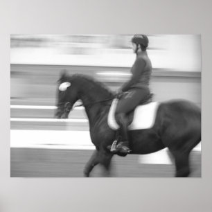 Dressage Abstrakt Rörelse Poster