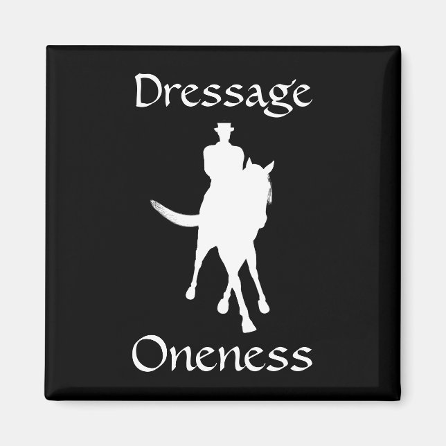Dressage är Mörk för Oneness Horse Magnet (Framsidan)