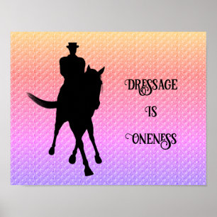 Dressage är Oneness Horand Rider Poster