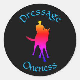 Dressage är onness Rainbow Runt Klistermärke