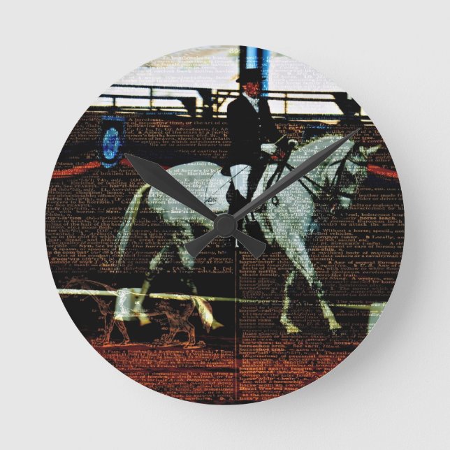 Dressage Art Rund Klocka (Framsida)