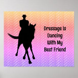 Dressage Dankling with Best Friend Horse and Rider Poster